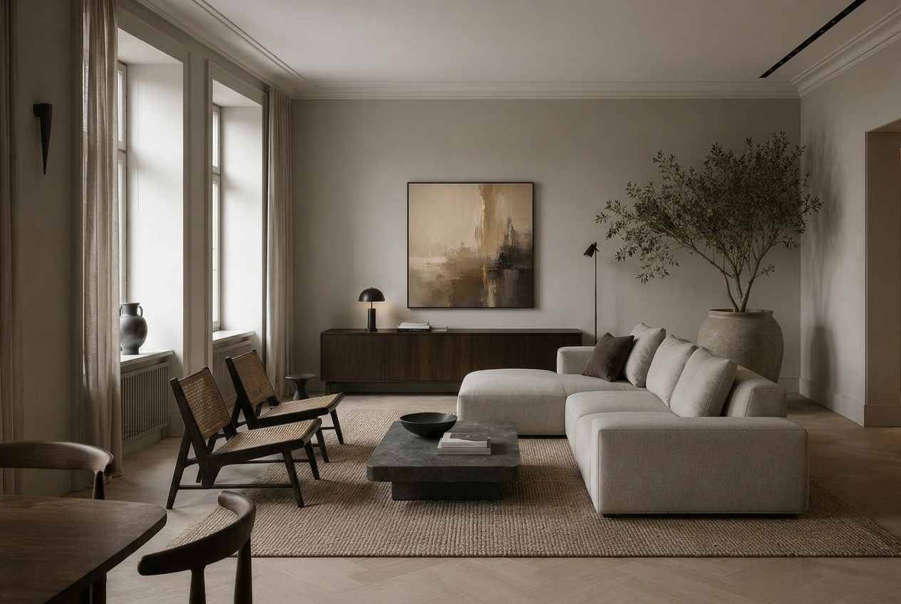 Exklusiv interiör efter totalrenovering
